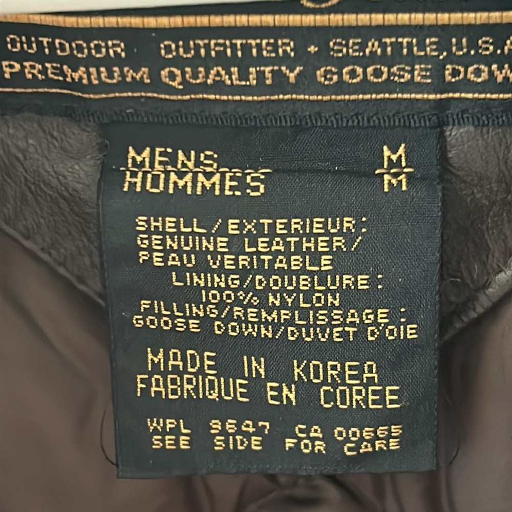 Eddie Bauer premium quality, goose town, brown genuine leather vintage vest RARE - Picture 8 of 9